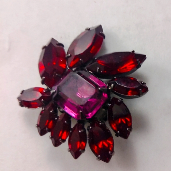 VINTAGE JAY STRONGWATER  AURORA BOREALIS GLASS RHINESTONE EARRINGS CLIP-ON - Picture 5 of 10